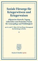 Soziale Fursorge Fur Kriegerwitwen Und Kriegerwaisen