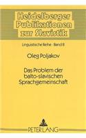 Das Problem der balto-slavischen Sprachgemeinschaft
