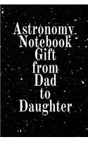 Astronomy Notebook Gift From Dad To Daughter