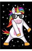 Funny floss dance flossing unicorn journal