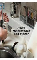 Home Maintenance Log Binder