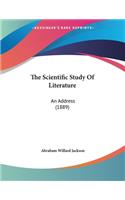 The Scientific Study Of Literature