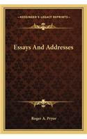 Essays and Addresses