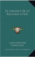 Le Langage De La Religion (1763)