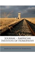 Journal - American Institute of Homopathy