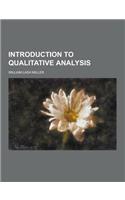 Introduction to Qualitative Analysis