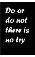 Do or do not there is no try