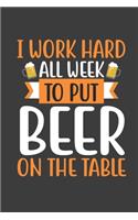 I work Hard All Week To Put Beer On The Table