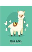 2020 - 2021 Weekly Planner: Alpaca & Llama Diary and Appointment Scheduling Book with To Do List - US Edition - Alpaca Green