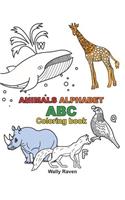 Animals Alphabet ABC Coloring book