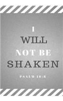 I Will Not Be Shaken: Prayer Journal, Notebook With Prompts, 7x10, Silver Sparkle(Elite Prayer Journal)