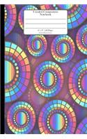 Unruled Composition Notebook. 6" x 9". 120 Pages. Circles Pattern Cover
