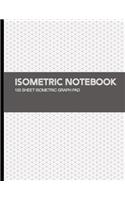 Isometric Notebook: Isometric Graph Paper Notebook 1/4 Inch Distance Between Parallel Lines Grid Lined for Engineer 100 Pages Isometric Paper 8.5x11-100shts
