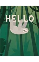 Sloth Says Hello Notebook