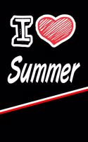 I Love Summer: Handwriting Journal Practice Writing and Master Your Penmanship Featuring 120 Pages 6x9