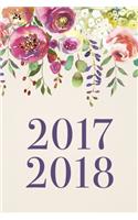 Academic Planner 2017 - 2018: Monthly & Weekly, Watercolor Hanging Floral, August 2017 - July 2018, 6" X 9," College, University or High School Student Planner