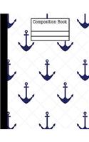 Anchor Nautical Composition Notebook - College Ruled