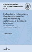 Grundrechte Der Europaeischen Menschenrechtskonvention in Der Rechtsprechung Des Europaeischen Gerichtshofs in Luxemburg