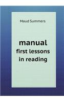 manual first lessons in reading