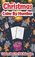 Christmas color by number coloring book for kids relaxation