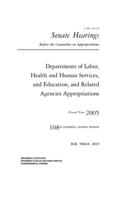 Departments of Labor, Health and Human Services, and Education, and related agencies appropriations for fiscal year 2005