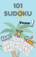 101 Sudoku: Volumen 1 - para Adultos - Fácil a Difícil - Letra Grande - Libro tamaño pequeño - Soluciones