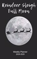Reindeer Sleigh Full Moon Weekly Planner 2019-2020