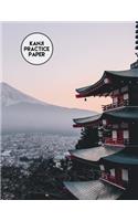 Kanji Practice Paper: Japanese Writing Genkouyoushi Notebook: 8.5x11 Inches, 120 Pages