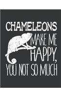 Notebook: Chameleons Make Me Happy You Not So Much Lover Journal & Doodle Diary; 120 Squared Grid Pages for Writing and Drawing - 8.5x11 in.