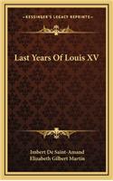 Last Years of Louis XV