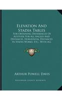 Elevation And Stadia Tables