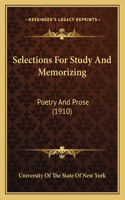 Selections For Study And Memorizing: Poetry And Prose (1910)(English)