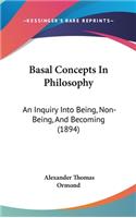 Basal Concepts in Philosophy