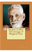 Despair to bliss-The message of Bhagavad Gita.