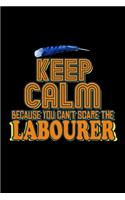 Keep calm because you can't scare the labourer: Notebook Journal Diary 110 Lined pages 6 x 9 in 15.24 x 22.86 cm Doodle Book Funny Great Gift