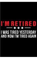 I'm Retired I Was Tired Yesterday And Now I'm Tired Again