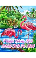 Flamingo coloring book activity book for adult