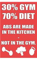 30% Gym 70% Diet ABS Are Made in the Kitchen - Not in the Gym