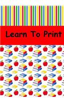 Learn to Print: Handwriting Workbook, Bright Red Book Perfect for Any Child Learning to Print: 7"x10," 100 Pages