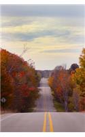 Autumn Country Highway: 150 page lined 6 x 9 notebook/diary/journal