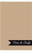 Notes & Stuff - Lined Notebook with Ginger Key Maze Pattern Cover