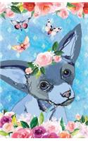 Bullet Journal for Dog Lovers Chihuahua in Flowers: Graph Design - 162 Numbered Pages with 150 Graph Style Grid Pages, 6 Index Pages and 2 Key Pages in Easy to Carry 5.5 X 8.5 Size