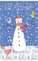 Bullet Journal Snowman and Birds in Snow Scene - Mauve: Graph Design - 162 Numbered Pages with 150 Graph Style Grid Pages, 6 Index Pages and 2 Key Pages in Easy to Carry 5.5 X 8.5 Size