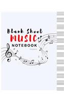 Music Notebook Blank Sheet: Blank Sheet Music Notebook and Music Paper Notebook 8 x 10,100 Pages