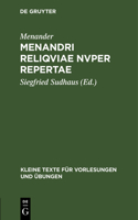 Menandri Reliqviae Nvper Repertae