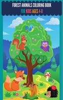 forest animals coloring book for kids ages 4-8: Amazing Forest Animals Coloring Book for Kids -Great Gift for Boys & GirlsNina