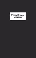 Cornell Notes Notebook: Efficient Note Taking System For College and University Students: Basic Black Cover Design