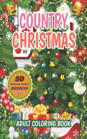 Country Christmas Adult Coloring Book
