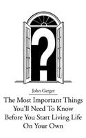 The Most Important Things You