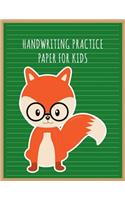 Handwriting Practice Paper for Kids